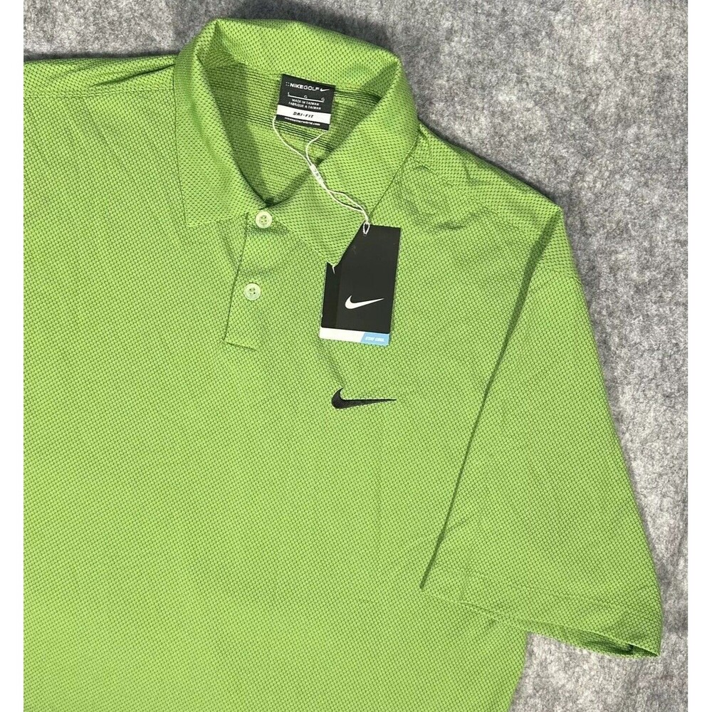Nike Vapor Dri Fit Golf Polo Men’s Large Green Performance Stretch 402309-334